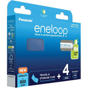 Panasonic Eneloop AAA nabíjecí baterie 800 mAh (4ks) + pouzdro