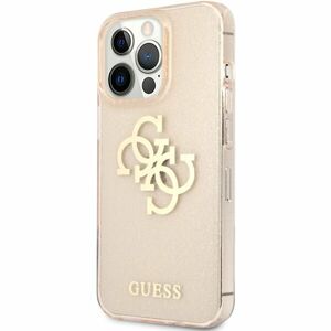 Guess TPU Big 4G Full Glitter Case iPhone 13 Pro zlatý