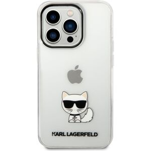 Karl Lagerfeld Choupette Logo kryt iPhone 14 Pro čirý
