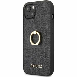 Guess PU 4G Ring Case iPhone 13 šedý