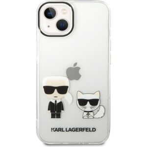 Karl Lagerfeld PC/TPU Ikonik Karl and Choupette kryt iPhone 14 Plus čirý