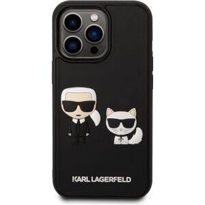 Karl Lagerfeld and Choupette 3D kryt iPhone 14 Pro černý