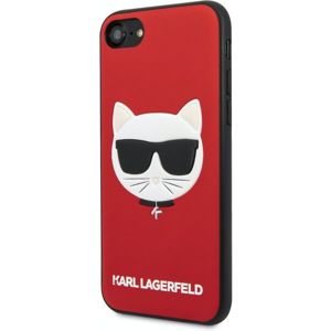 Karl Lagerfeld Embossed Glitter kryt iPhone 7/8/SE(2020) červený