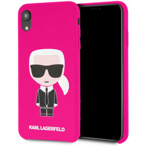 Karl Lagerfeld Full Body Iconic silikonové pouzdro iPhone XR fuchsiové