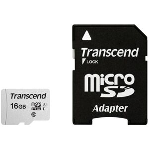 Transcend 16GB microSDHC 300S paměťová karta (s adaptérem)