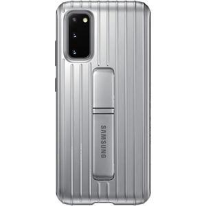 Samsung EF-RG980CB tvrzený ochranný zadní kryt se stojánkem Galaxy S20 stříbrný