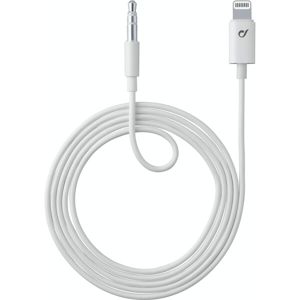 Cellularline Aux Music Cable audio kabel s konektory Ligtning + 3,5 mm jack, MFI, bílý