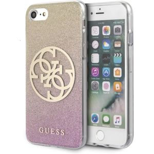 Guess Glitter 4G Circle kryt iPhone SE (2020)/8/7 růžově zlatý
