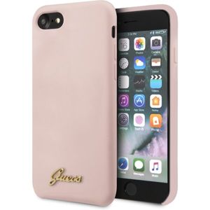 Guess Retro silikonový kryt iPhone SE (2020)/8/7 růžový
