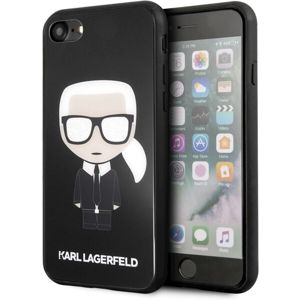 Karl Lagerfeld Iconic Full Body Glitter pouzdro iPhone 7/8/SE(2020) černé