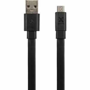 Xtorm Flat USB-A/MicroUSB plochý kabel 3 m černý