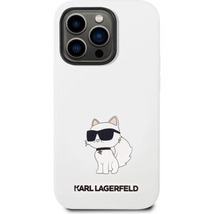 Karl Lagerfeld Liquid Silicone Choupette NFT kryt iPhone 14 Pro Max bílý