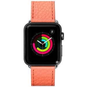 LAUT Milano kožený řemínek na Apple Watch 38/40 mm korálový