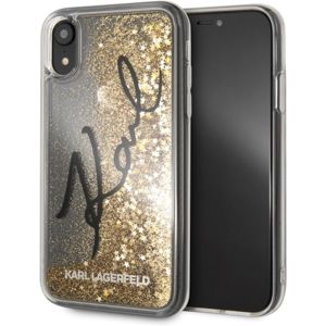 Karl Lagerfeld Signature KLHCI61TRKSIGGO TPU Glitter Star iPhone XR zlaté