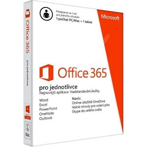 Microsoft Office 365 pro jednotlivce - předplatné na 1 rok pro 1 zařízení