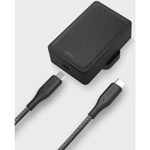 UNIQ Versa Slim USB-C (PD) 18W síťový adaptér s kabelem uhlově šedý
