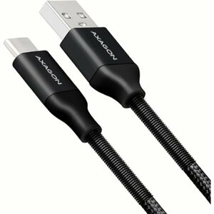 AXAGON BUCMAM05SB SPRING kabel USB C USB A 0,5m 3A oplet černý