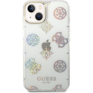 Guess PC/TPU Peony Glitter kryt iPhone 14 bílý