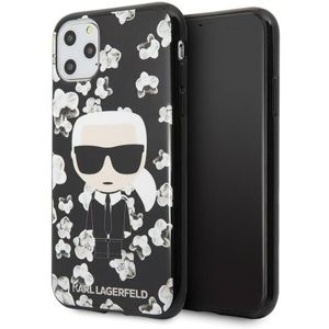 Karl Lagerfeld TPU Flower KLHCN65FLFBBK kryt iPhone 11 Pro Max černý