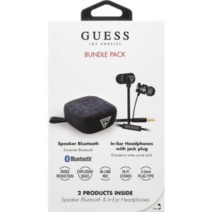 Guess Bundle GUBPERSPBK sluchátka + Bluetooth reproduktor černý