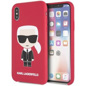 Karl Lagerfeld Iconic Bull Body silikonové pouzdro iPhone X/XS červené