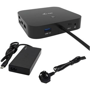 i-tec USB-C Dual Display Docking Station with Power Delivery 65W + i-tec Universal Charger 77 W