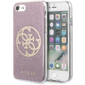 Guess Glitter 4G Circle kryt iPhone 7/8/SE (2020) růžový