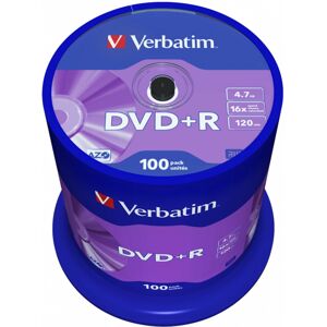 VERBATIM DVD+R(100 ks)Spindle/General Retail/16x/4.7GB