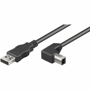 PremiumCord USB 2.0 A-B s konektorem 90° 2m