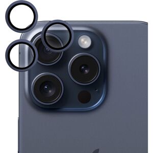 Epico hliníkové ochranné sklo na čočky fotoaparátu pro iPhone 15 Pro / 15 Pro Max modrá