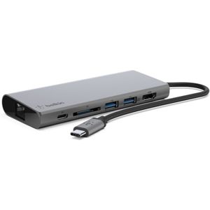 Belkin USB-C Multimedia Hub, šedý