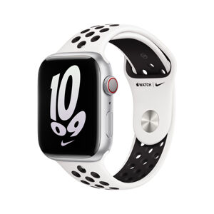 Apple Watch 49/45/44/42mm černý/sněhobílý Nike provlékací sportovní řemínek