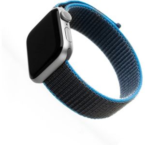 FIXED Nylon Strap nylonový pásek pro Apple Watch 42/44/45mm šedomodrý