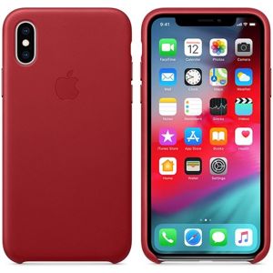 Apple kožené pouzdro iPhone XS (PRODUCT) RED červené