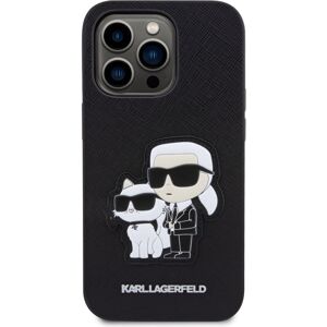 Karl Lagerfeld PU Saffiano Karl and Choupette NFT kryt pro iPhone 14 Pro Max černý