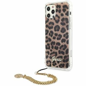 Guess Leopard Gold Chain Handle kryt iPhone 12 Pro Max