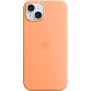 Apple silikinový kryt s MagSafe na iPhone 15 Plus sorbetově oranžová