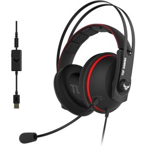 ASUS TUF Gaming H7 herní sluchátka černočervená