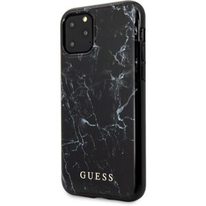 Guess GUHCN58PCUMAB Marble Design kryt iPhone 11 Pro černý