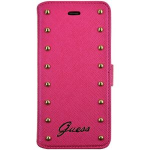 Guess Studded Folio kožené pouzdro iPhone 6/6S Plus růžové