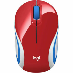 Logitech M187 myš, červená