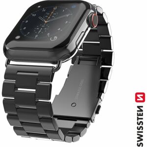 SWISSTEN kovový řemínek Pro Apple Watch 38-40 mm černý