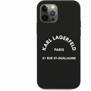Karl Lagerfeld Rue St Guillaume silikonový kryt iPhone 12/12 Pro černý