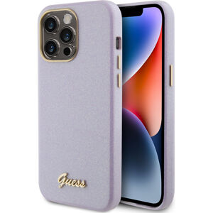 Guess PU Glitter Full Wrapped kryt iPhone 15 Pro Max fialový