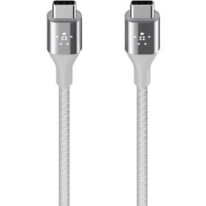 Belkin DuraTek Premium Kevlar datový kabel USB-C, 1,2m, stříbrný