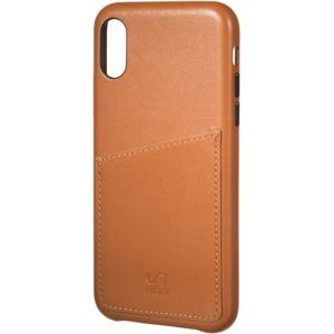 iWant PU kožený obal s kapsou Apple iPhone XS Max hnědý