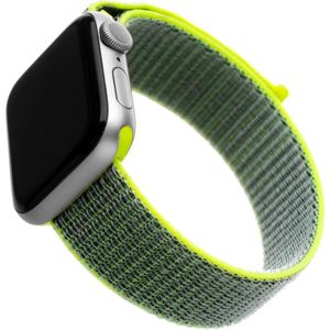 FIXED Nylon Strap nylonový pásek pro Apple Watch 42/44/45mm tmavě limetkový