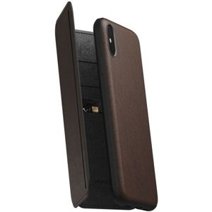 Nomad Folio Leather Tri-Fold pouzdro Apple iPhone XS Max hnědé