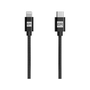ER POWER USB-C/Lightning kabel 120cm černý