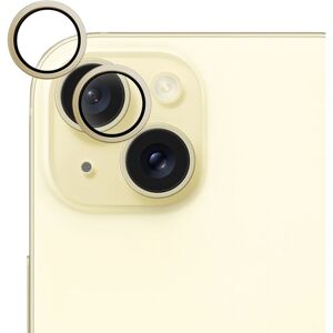 Epico hliníkové ochranné sklo na čočky fotoaparátu pro iPhone 15 / 15 Plus žlutá